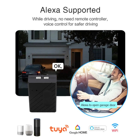 WiFi Garage Door Controller For Smart Home DIYers Stop Yellow Learn Button Hassles With Tuya Smart Life Integration Real Time