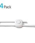 OutSmart Slide Lock Four Pack Kidproof Cabinet And Drawer Latches Easy One Hand Operation No Drilling Required Hidden Button Design