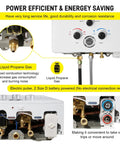 Propane Tankless Water Heater 4.74 GPM 18L Outdoor Portable Gas Hot Water Heater With Digital Display And Multi Protection