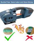 Legit Electric Strapping Machine For Half To Five Eighth Inch PP PET Strap, close-up view showing controls and design.