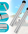 6.56ft Foldable Beach Tent Poles Replacement For Grande Canopy Aluminum Alloy Pole with features
