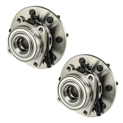Truck Grade Front Wheel Bearing Set For Chevy Silverado 2500 HD 2011 To 2019 And GMC Sierra 2500 HD 2011 To 2019 4WD 8 Lug Hub Bearing With ABS 2 Pack Fits Silverado 3500 HD 2011 To 2019, silver