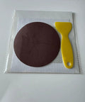 Six Inch Fiberglass Drywall Patch Kit With Sanding Disc And Plastic Putty Knife For Quick Hole Repair in packaging