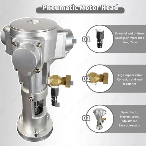 Half To One Horsepower Air Agitator Paint Stirring Machine That Cuts Mixing Time By 80 Percent And Reduces Air Consumption By 50 Percent