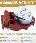 Replacement Washing Machine Shift Actuator WPW10006355 For Front Load Washers Gear Shift Switch, red plastic and metal