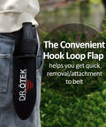 Heavy Duty Metal Detecting Shovel With Belt Sheath showing quick access hook loop flap for treasure hunting convenience