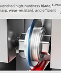 Close-up of a quenched high-hardness blade on a Fast And Easy Wire Stripping Tool For Scrap Copper And DIY Cables No Assembly Required Works With Drill 0.04 To 0.8 Inch Wire Range Replacement Blades Included Precision Hand Peeler For Cleaner Copper Recycling