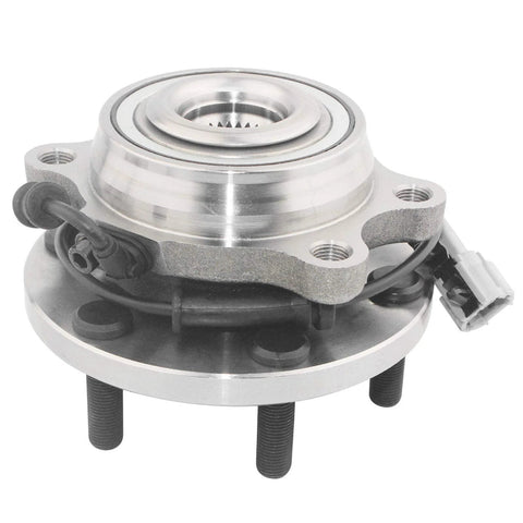Front Wheel Bearing And Hub Assembly For 4x4 6 Lug SUVs With ABS Fitment For Nissan Frontier 2005 2019 Pathfinder 2005 2012 Xterra 2005 2015 And Suzuki Equator 2009 2012 Two Piece Set With Premium Grease For Smooth Quiet Operation And Easy Install