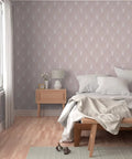 Top Tier Heavy Duty Geometric Stripes Wallcovering With Tough Matte Linen Finish Pvc Free Paste To Paper Pro Grade Home Makeover in a bedroom.