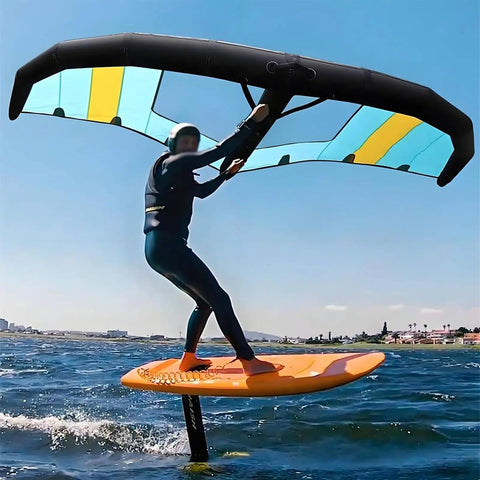 Adult using Portable Inflatable Windsurf Wing With Window For Adults And Beginners, Compact Foil Kite For Water Sports
