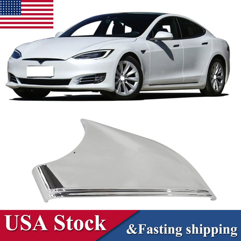 Slick Chrome Side Mirror Lower Cover For Tesla Model S 2014 Through 2021 Driver Side Rearview Mirror Base Trim Replacement Parts in chrome finish