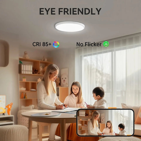 Ultra Thin 4 Pack 9 Inch LED Ceiling Light 2800 Lumen Flush Mount Daylight 5000K Surface Mount For Bedroom Living Room Dining Room Garage Office Bright As Heck For Kitchens And Hallways