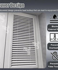 Heavy Duty Aluminum Louvered Access Panel For Wall Ventilation And Plumbing Drywall Inspection Large 47 By 45 Inch Air Hatch louvered design