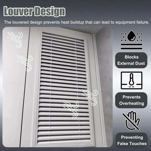 Heavy Duty Aluminum Louvered Access Panel For Wall Ventilation And Plumbing Drywall Inspection Large 47 By 45 Inch Air Hatch louvered design