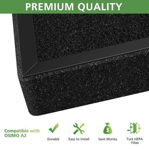 Replacement A2 Filter For A2 Air Purifier With 3-Stage High-Efficiency Filtration Pre Filter Included 2 Pack Keeps Your Space Fresh By Trapping Dust Pollen Smoke Odors And Allergens