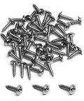 50 Pack of M2 x 8mm Phillips Pan Head Self Tapping Screws With Integrated Washer Heavy Duty Kit showcasing shiny steel fasteners.