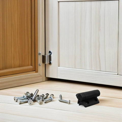 Self Closing Gate Hinges With Spring Loaded Mechanism Adjustable Nylon Heavy Duty Gate Hardware Tough As Nails Built To Last Wear Resistant Fence Hinge Kit For Residential Fences Corrosion Resistant Easy Install Two Pack installed with screws