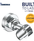 Solid Brass Handheld Shower Head Holder Wall Mount Chrome Finish Built To Last Heavy Duty Adjustable Screw Mount With Pivot Ball No Slip Bracket