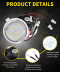Detailed view of Ford LED Side Mirror Puddle Lights Kit With Mirror Signal Indicator for F150 Edge Expedition Flex Taurus Explorer Pack Of 2