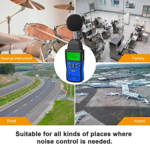 Digital Decibel Meter For Home Studio And Workplace With High Precision 30 To 130 DBA A Weighting And C Weighting Fast And Slow Response