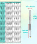 Heavy Duty Locking Drawer Slides Set 10 To 72 Inch Full Extension Ball Bearing Rails chart and diagram with measurements