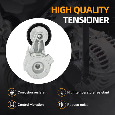 Serpentine Belt Tensioner Kit With Idler Pulley And Drive Belt For BMW 3.0L L6 2006 To 2013 tensioner component