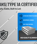 High-quality aluminum, ANSI Type 1A certified, for Height Adjustable Work Platform And Folding Aluminum Step Ladder Portable And Lightweight Yet Built Tough With 330 Lb Rating Perfect For Vehicle Washes Window Cleaning Do It Yourself Projects And Maintenance.