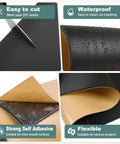 Heavy Duty Neoprene Foam Padding Sheets With Strong Grip Adhesive Backing For Gear Protection Badass Impact Resistance And Weatherproof Cushioning In Sleek Black Trim showcasing easy cutting, waterproof surface, and strong adhesive backing.