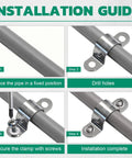 Installation guide for 90 Piece Must-Have Conduit Clamp Assortment Kit In 304 Stainless Steel, step-by-step instructions.