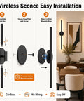 Installation steps for Modern Cordless Wall Sconces Set Of 2 With Remote And Touch Dimming Rechargeable Battery Operated Led Lights.