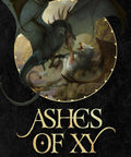 Cover of Ashes of Xy by Elizabeth Vaughan, featuring a dragon and a lion-like creature battling, with the title prominently displayed.