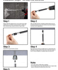 Installation steps for Sammys 8038957-50 DSTR Vertical Threaded Rod Anchor For Steel Structures With Electro Zinc Finish, no pre-drill needed