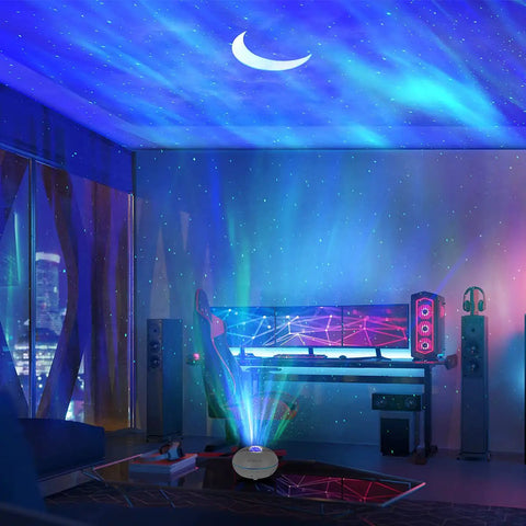 Galaxy Projector Night Light With Bluetooth Speaker And Remote Aurora Sky Lighting For Kids Room Northern Lights Nebula Lamp