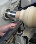 Pro Grade Stainless Steel CNC Machined Woodturning Tool Rest Platform With Solid Post And Collar For Scrapers And Turning Tools 1 Inch Post 9 Inch Wide Rest USA Made And Available In 5, 7, Or 9 Inch Length For Hollowing supporting wood on lathe
