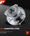 2 Pack Rear Wheel Bearing And Hub Assembly 5 Lug Fit Chrysler 300 2005 2009 Dodge Charger 2006 2009 Magnum 2005 2008 Durable Heavy Duty Load Capacity And Smooth Quiet Operation image showing high hardness steel bearing and hub.