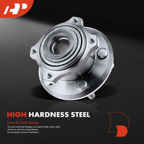 Rear Wheel Bearing And Hub Assembly For 5 Lug Vehicles Compatible With Chrysler 300 2005 2009 Dodge Charger 2006 2009 Magnum 2005 2008 With 27 Spline Shaft Beefed Up Load Capacity Ball Or Roller Bearing close-up