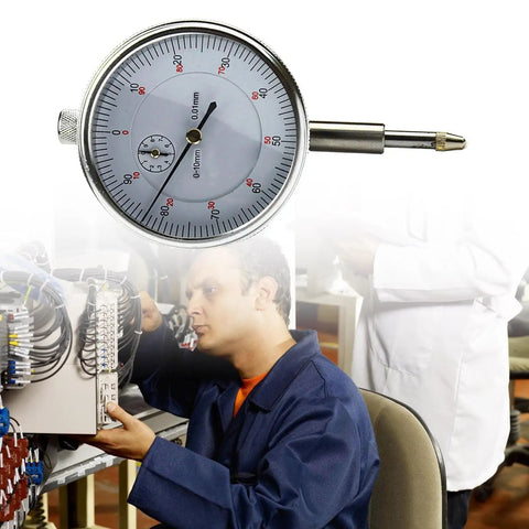 Dial Indicator Gauge With Clear Scale For Precise Measurements In Machining And Engineering Projects, Rust Resistant Stainless Steel