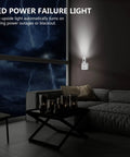 Emergency LED Flashlight 3 Pack Go To Power Failure Light illuminating living room during stormy blackout.