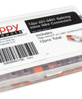 Solid Build Plug And Play Wire Connectors With Secure Lever Nuts For Fast Inline Splicing Heavy Duty Copper Wiring Ironclad Grip Electrical Terminals Top Tier 12 Pack Deal in transparent case.