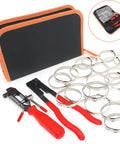 22 Piece CV Boot Clamp Pliers Kit Universal Fit For Cars UTVs And ATVs, includes pliers and clamps with case displayed