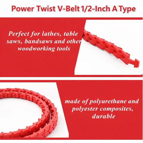 Adjustable Half Inch Wide 10 Feet V Belt for Tools and Machinery PU polyester link drive for table saws wood lathes