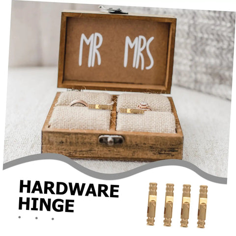 Brass Barrel Hinges For Jewelry Boxes Concealed Hidden Cylinder Hardware Small Cabinet Hinges For Wooden Keepsake