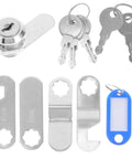 Cabinet Key Lock With Keys For Toolbox And Storage Cabinet Cam Door Latch Durable Silver Iron And Plastic Quick Lock Design