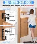 Heavy Duty Self Closing Saloon Door Hinges 304 Stainless Steel Self Return Dual Swing Cafe Hinges for Bar and Patio Doors