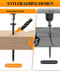 Comparison of Premium Heavy Duty Deck Screws 50 Pack 14 By 8 Inch Black Epoxy Coated Fasteners showing anti-cracking design.