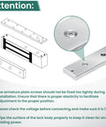 Diagram of 600 Lb Electric Magnetic Door Lock For Access Control With 280 Kg Holding Force Out Swing Single Door System.