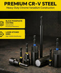 Game Changer 80 Piece Magnetic Nut Driver And Impact Socket Set Made From Tough S2 Chrome Vanadium Steel Includes Metric And SAE Sizes One Quarter Hex Shank Bits Plus A Beast Mode Carry Case For Real Deal Tradesmen.