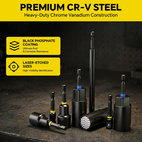 Game Changer 80 Piece Magnetic Nut Driver And Impact Socket Set Made From Tough S2 Chrome Vanadium Steel Includes Metric And SAE Sizes One Quarter Hex Shank Bits Plus A Beast Mode Carry Case For Real Deal Tradesmen.
