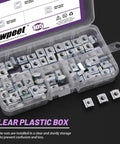 Three Size Nickel Plated Carbon Steel T Sliding Nuts Kit 105 Piece Assortment M3 M4 M5 for 2020 Aluminum Profiles in plastic box
