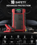 Beast Jump Starter With Air Compressor And Tire Inflator, Portable 12V Vehicle Battery Booster in car engine view